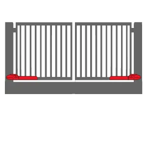 Dual swing gate opener